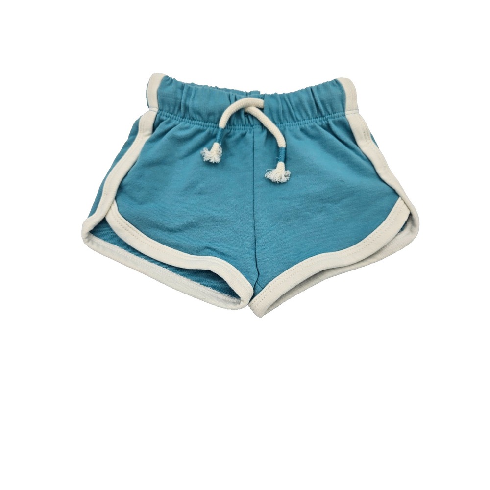 Little Co by Lauren Conrad Dolphin Shorts Blue White Trim Organic Cotton 3M Baby